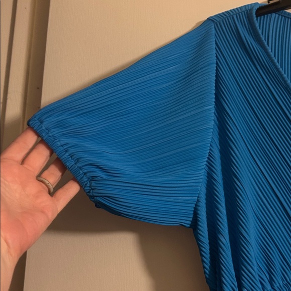 Ingrid & Isabel Blue Pleated Midi Dress - Picture 3 of 7